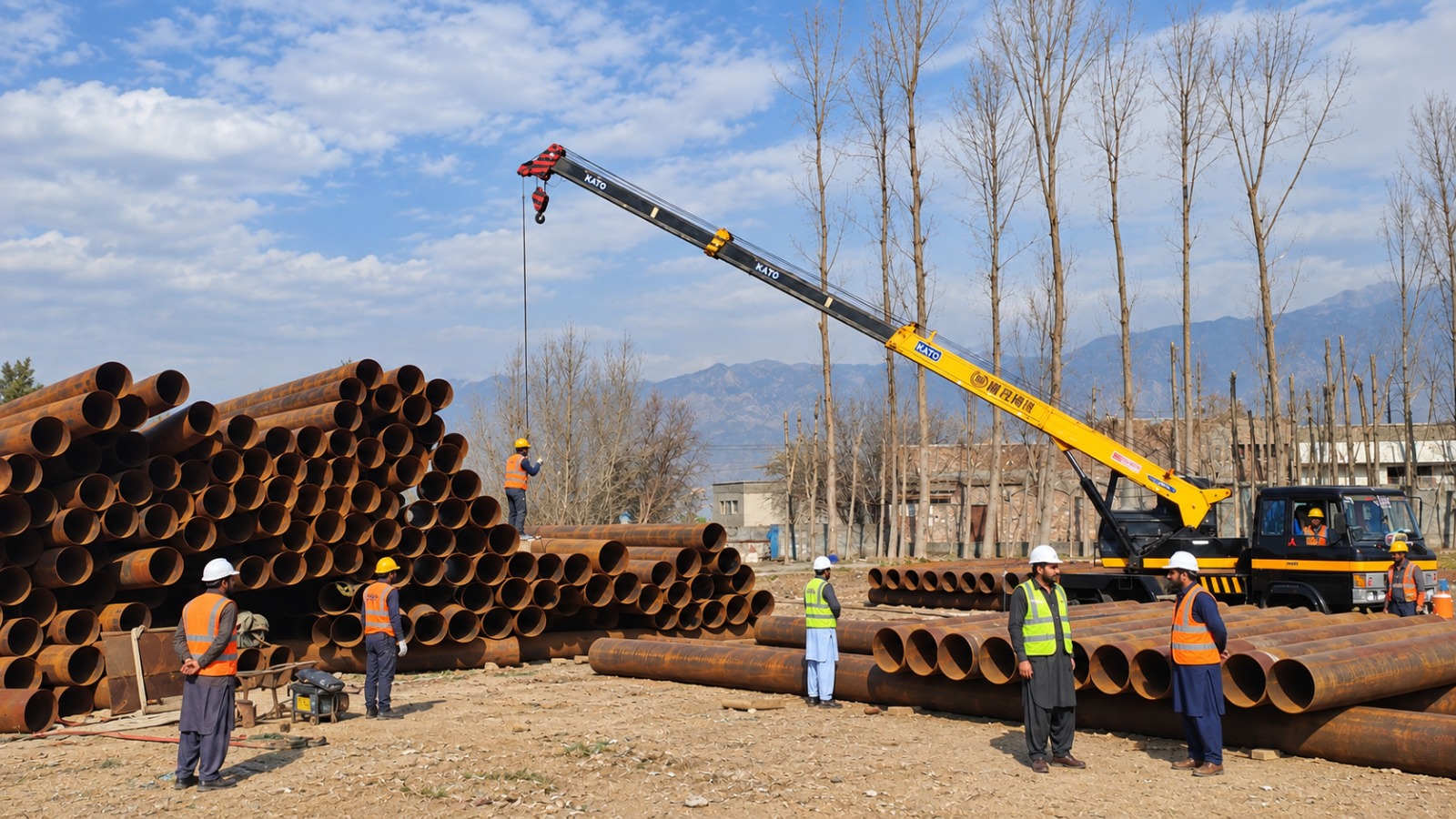 Gravity Based Water Supply Scheme - Crane Loading & Operations